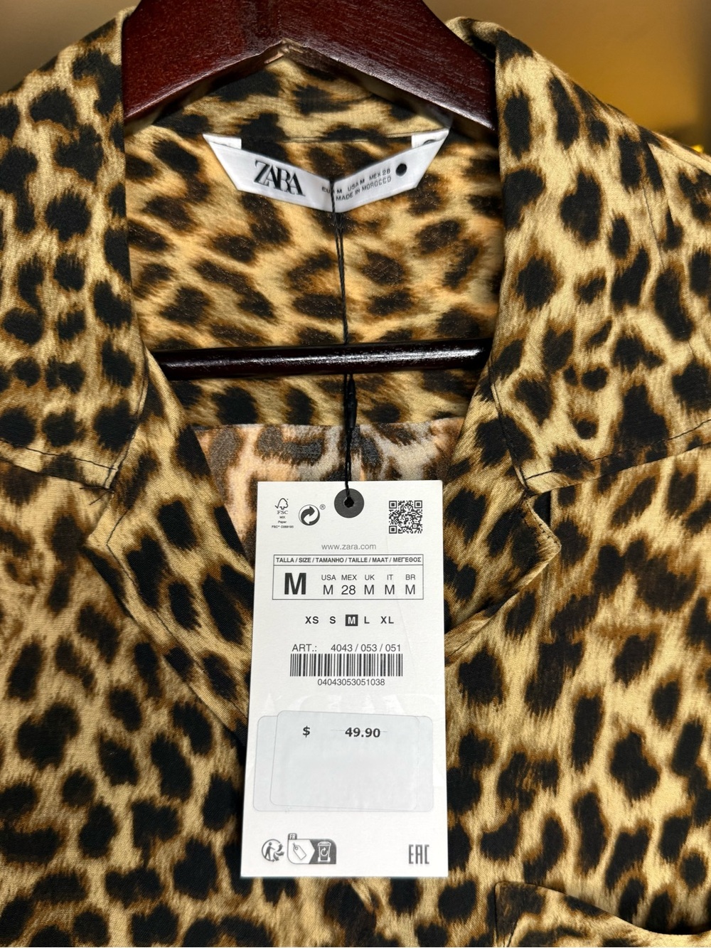 NWT - Women’s ZARA Animal Print Matching Set (Shirt & Pants) - Picture 3 of 11
